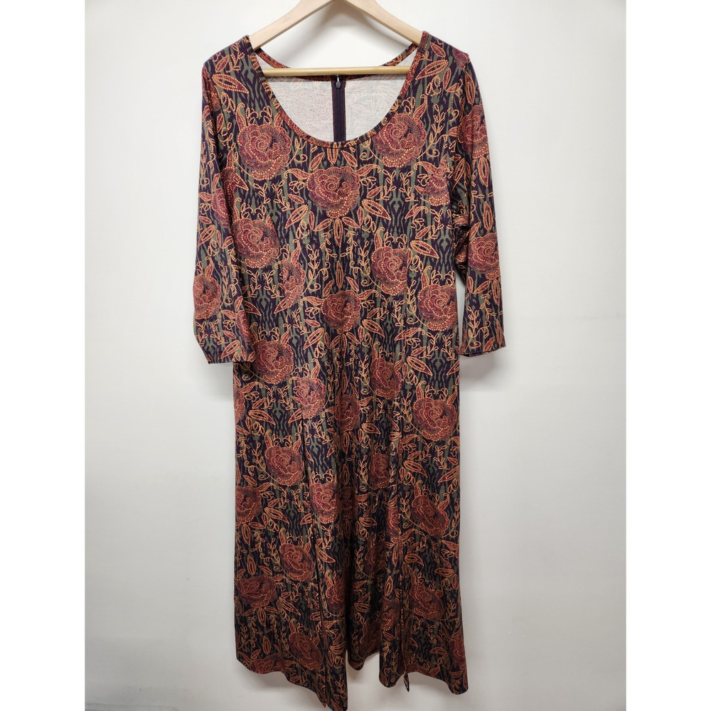 Soft Surroundings Women's Bundle Of 2 Maxi Bohemian Dresses, Sz XL. Multi Color - Picture 2 of 16